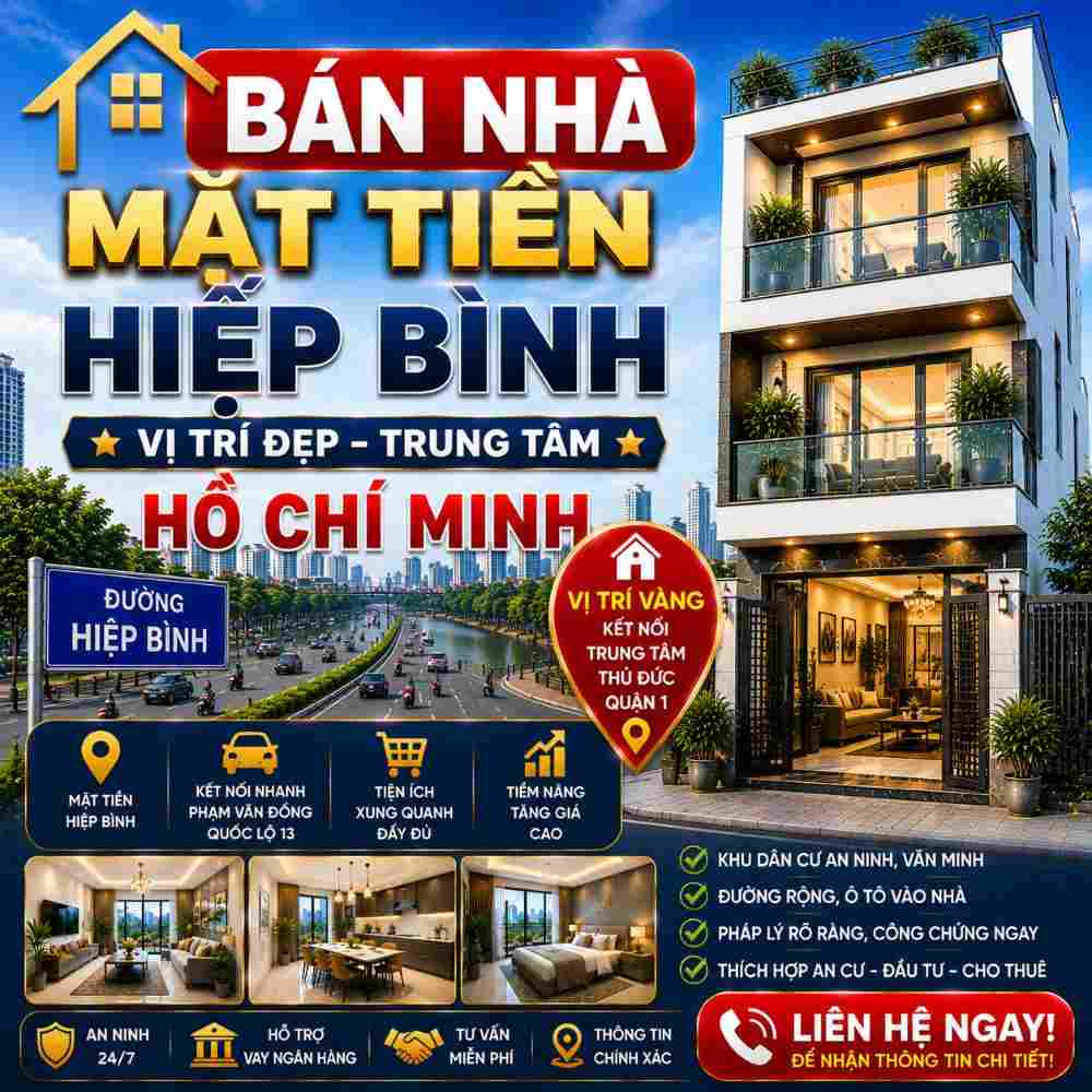 Bán Nhà Mặt Tiền Hiệp Bình, Phù Hợp Kinh Doanh Và Cho Thuê