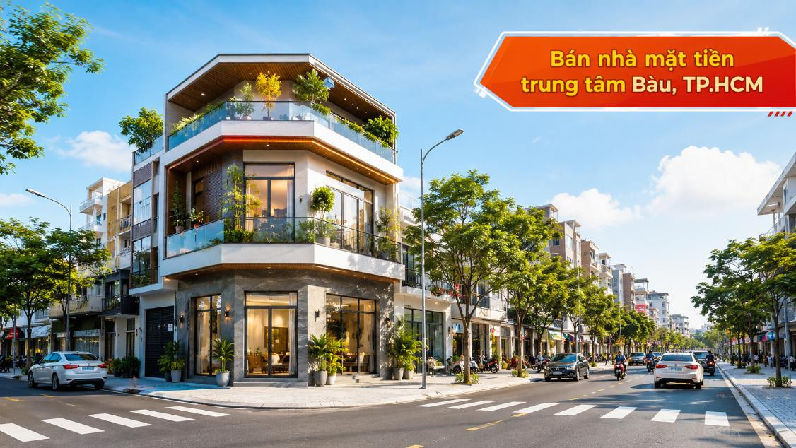 Bán nhà mặt tiền trung tâm Bàu Bàng, thuận lợi kinh doanh