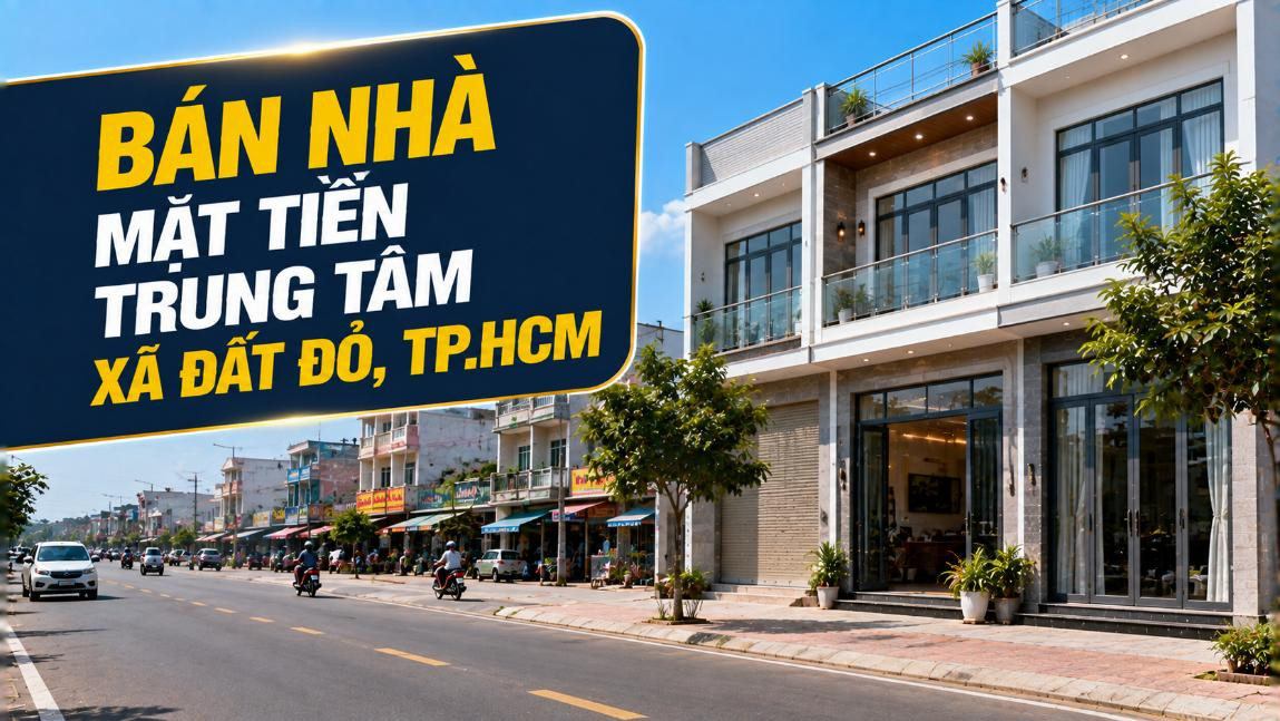 Bán nhà mặt tiền trung tâm Đất Đỏ, thuận lợi kinh doanh