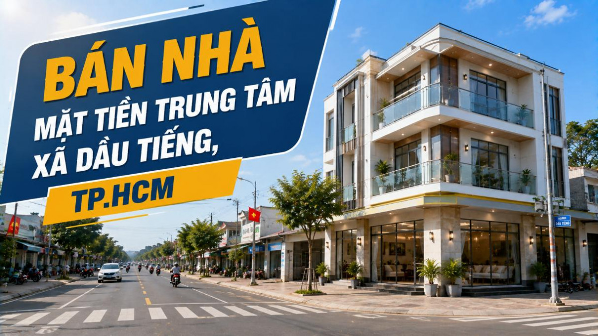 Bán nhà mặt tiền trung tâm Dầu Tiếng, thuận lợi kinh doanh