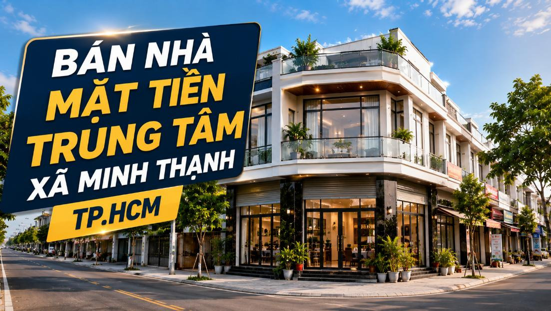Bán nhà mặt tiền trung tâm Minh Thạnh, thuận lợi kinh doanh