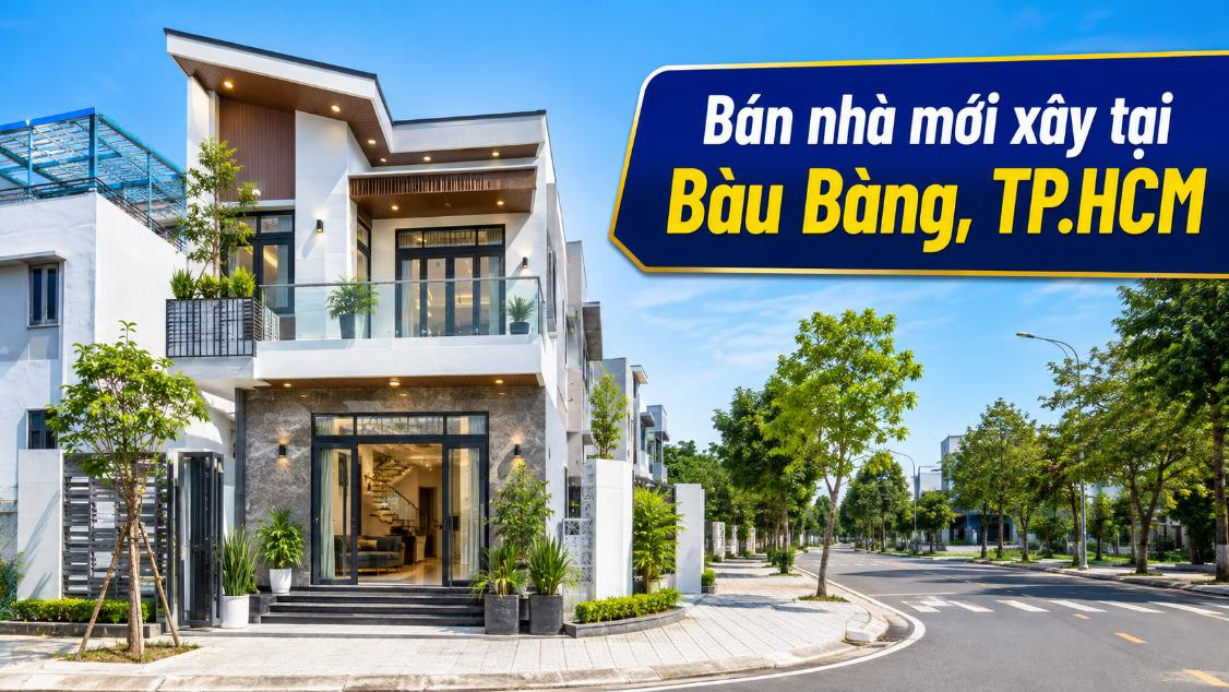 Bán nhà mới xây tại Bàu Bàng, thiết kế tiện nghi