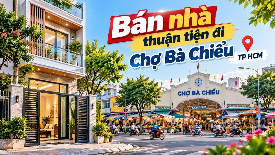 Bán nhà Nhiêu Lộc thuận tiện đi Chợ Bà Chiểu, tiện kinh doanh