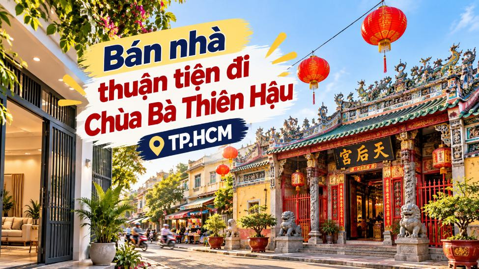 Bán nhà Phú Định thuận tiện đi Chùa Bà Thiên Hậu