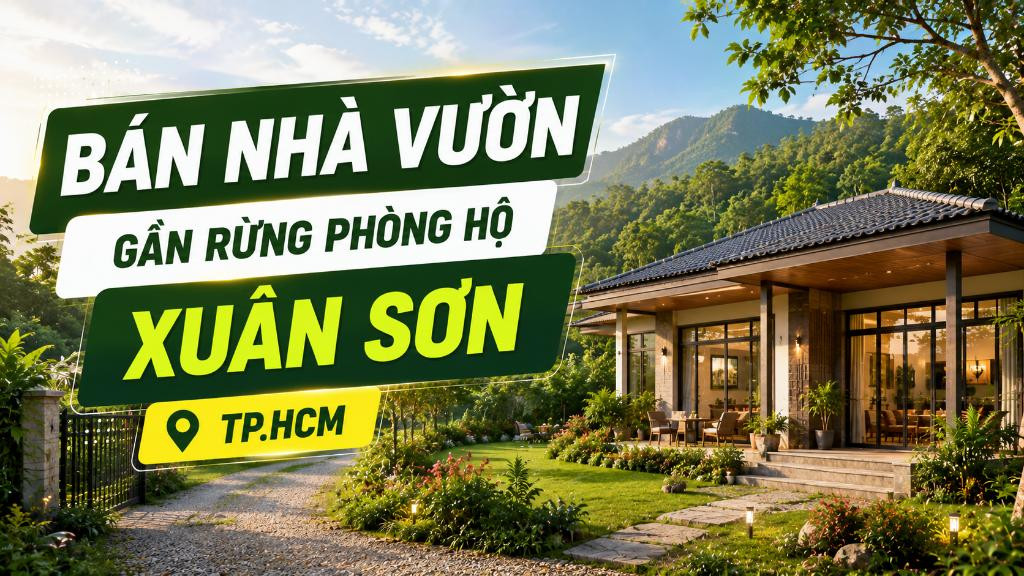 Bán nhà vườn gần Rừng phòng hộ Xuân Sơn, yên tĩnh