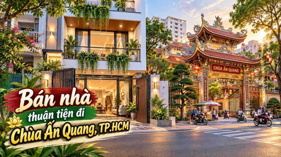Bán nhà Vườn Lài thuận tiện đi Chùa Ấn Quang