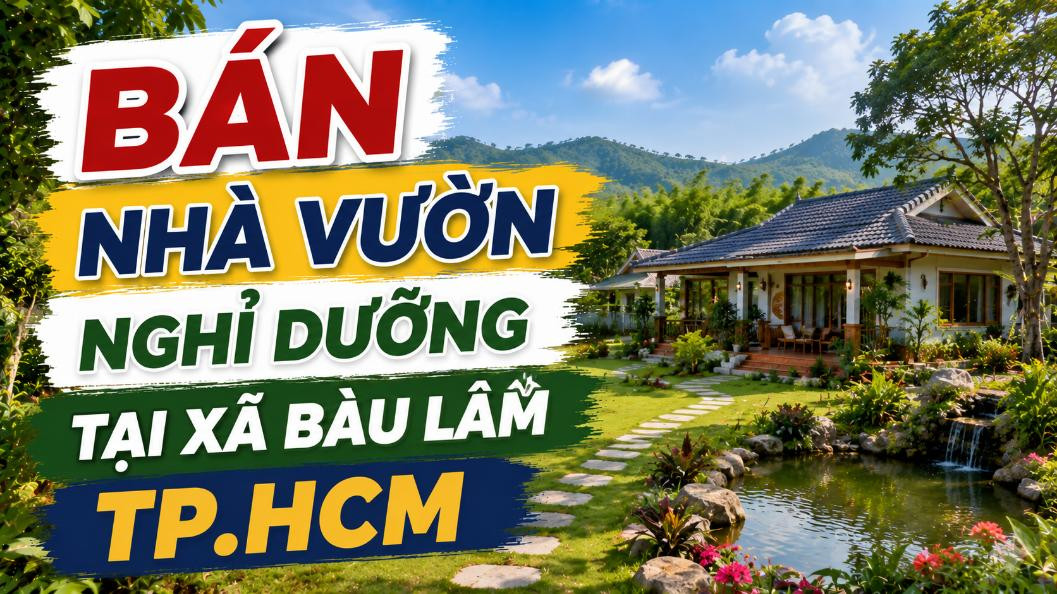Bán nhà vườn nghỉ dưỡng Bàu Lâm, không gian yên tĩnh