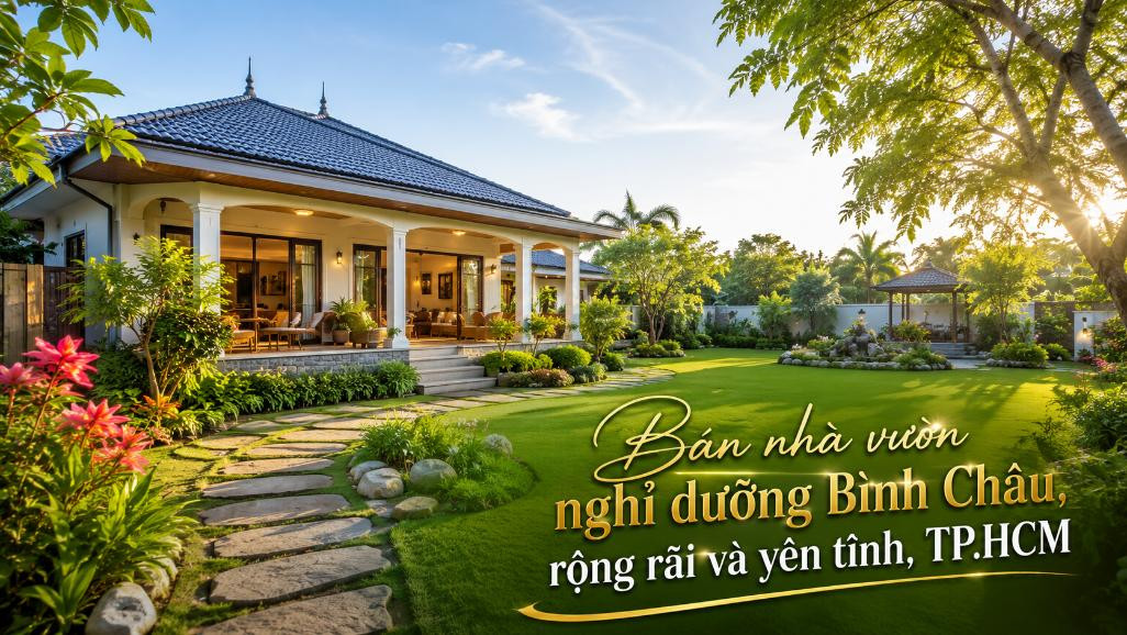 Bán nhà vườn nghỉ dưỡng Bình Châu, rộng rãi và yên tĩnh