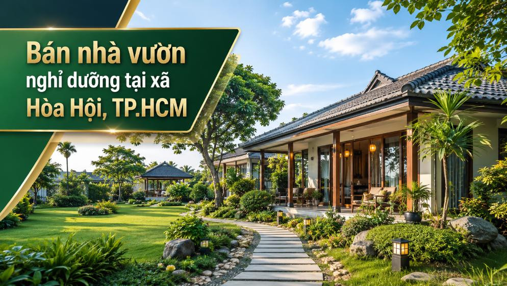 Bán nhà vườn nghỉ dưỡng Hòa Hội, không gian yên tĩnh