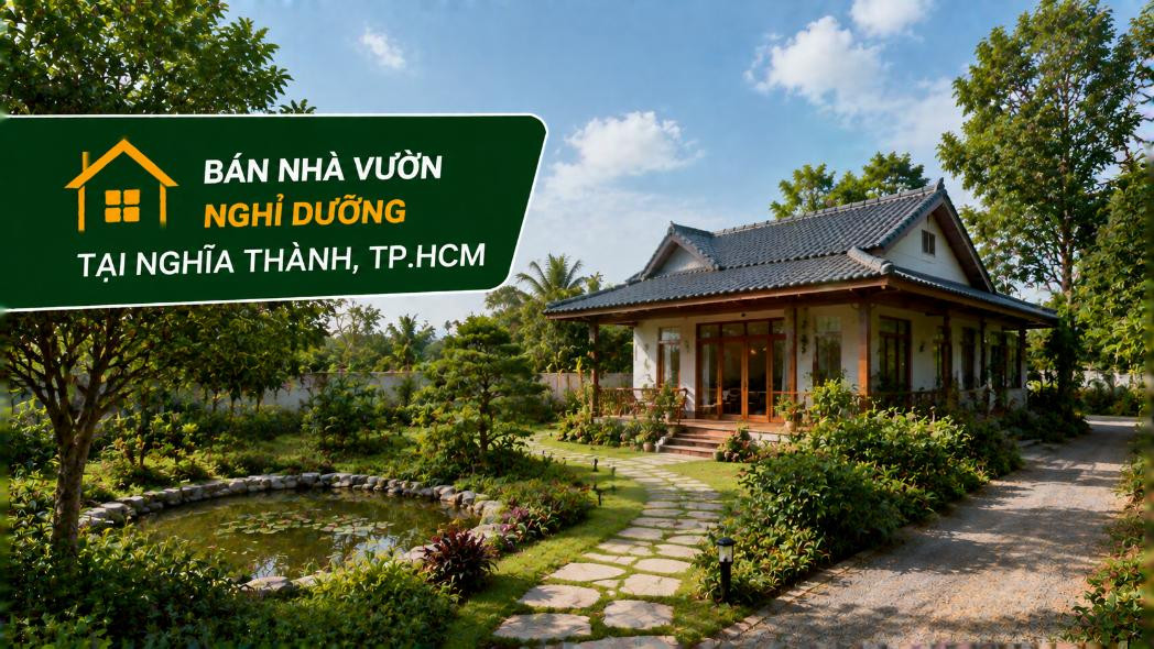 Bán nhà vườn nghỉ dưỡng Nghĩa Thành, không gian yên tĩnh