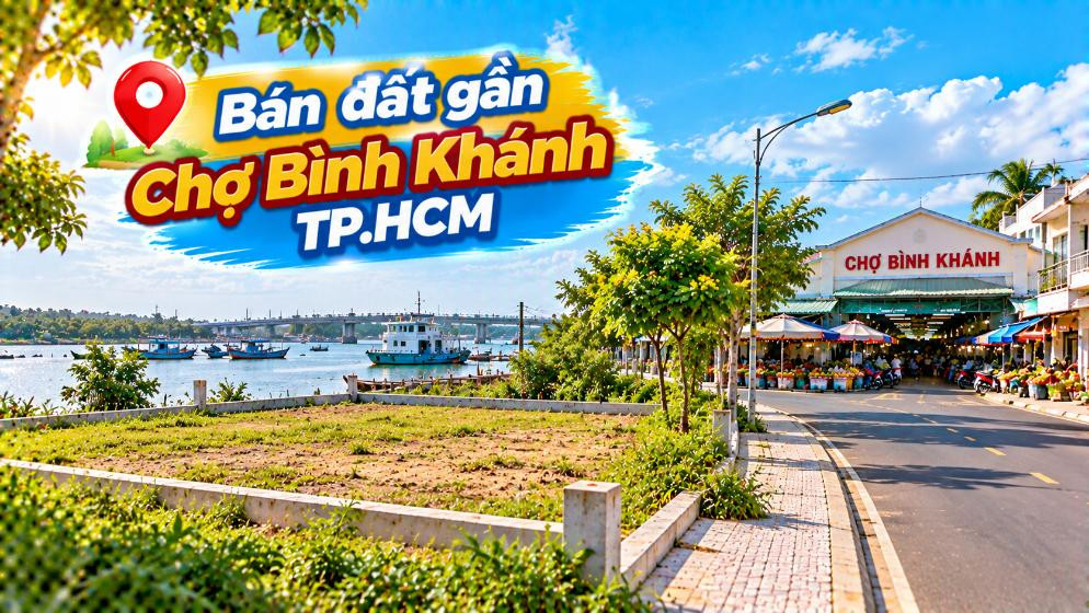 Đất gần Chợ Bình Khánh – Tính chuyện xây nhà ngay cửa ngõ Cần Giờ