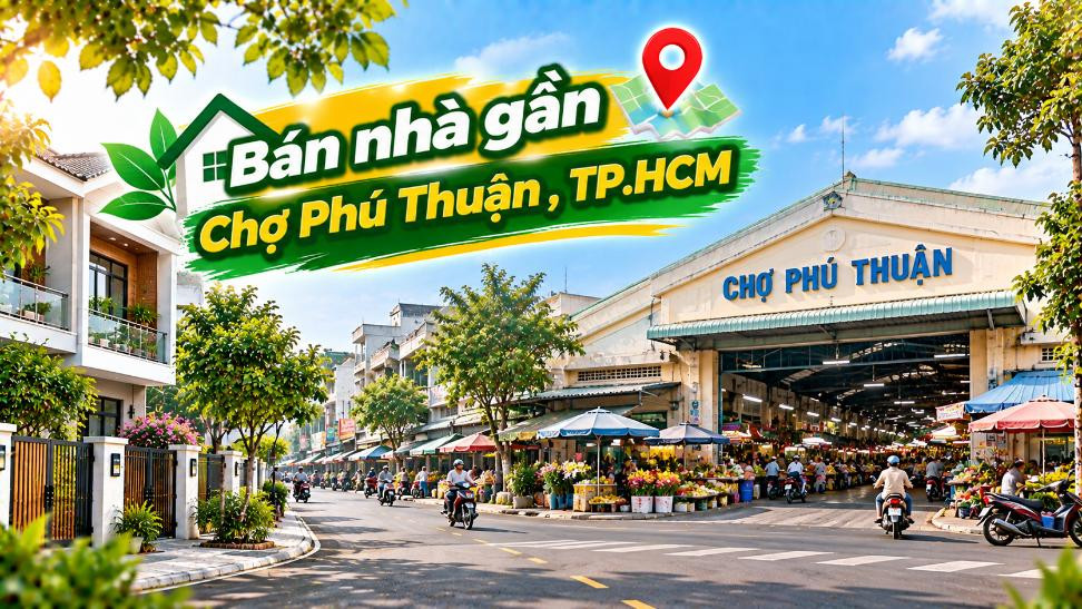 Ra chợ vài phút – Nhà An Nhơn Tây gần Chợ Phú Thuận, ở rất tiện